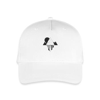 Mountains with road - Organic Kids’ Baseball Cap - white - Front