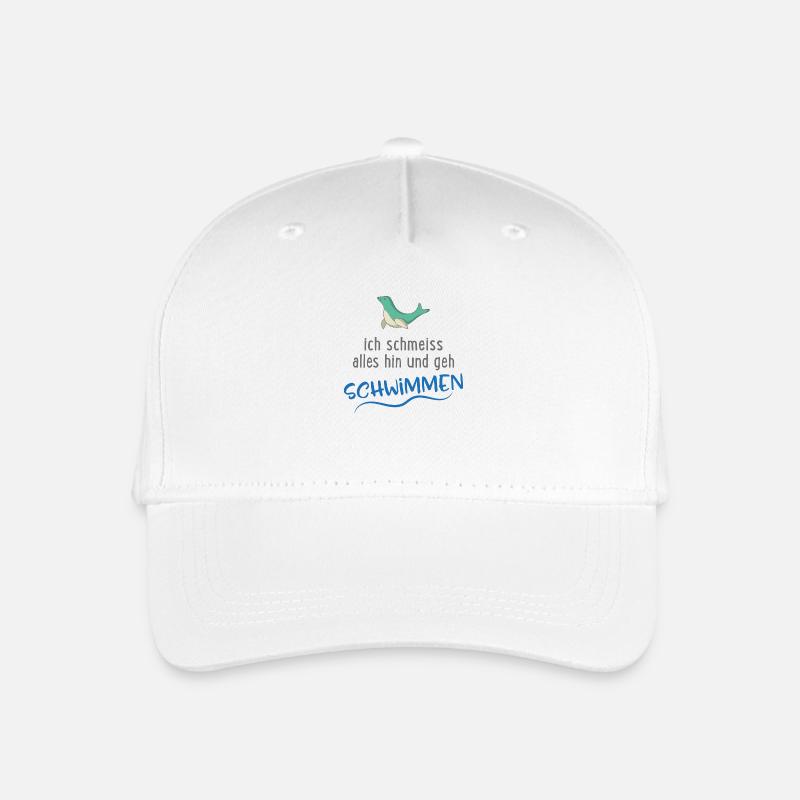 Schwimmen - Kinder Bio Basecap - Weiß