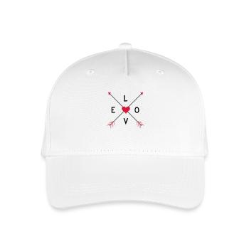 Love-Ethno Pfeile - Kinder Bio Basecap - Weiß - Vorne