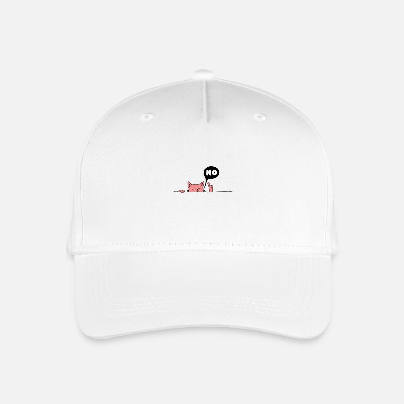 Nein Katze - Kinder Bio Basecap - Weiß