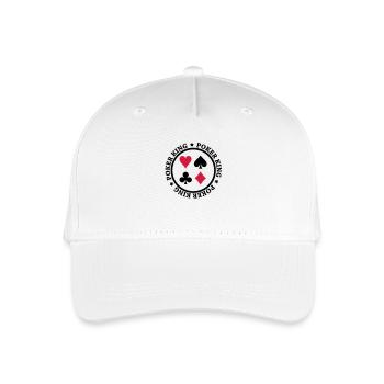 Poker King Design - Kinder Bio Basecap - Weiß - Vorne