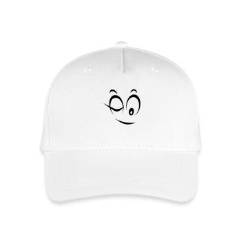 Smiley Zwinkern oeil2 - Kinder Bio Basecap - Weiß - Vorne