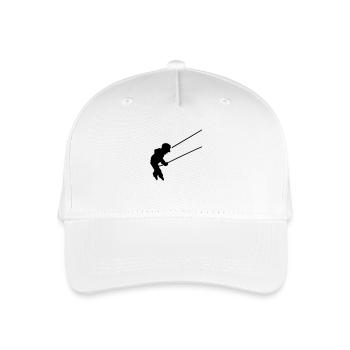 Schaukeln / swinging boy (1c) - Kinder Bio Basecap - Weiß - Vorne