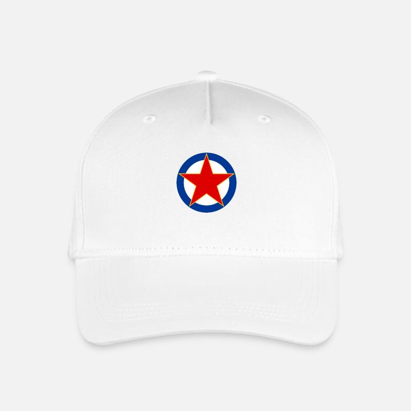 Rote Stern - Kinder Bio Basecap - Weiß