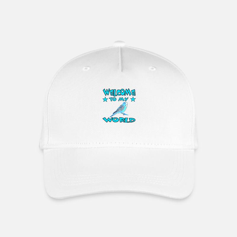 Wellensittich - Kinder Bio Basecap - Weiß