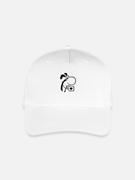 Bialumbo Herz - Kinder Bio Basecap - Weiß