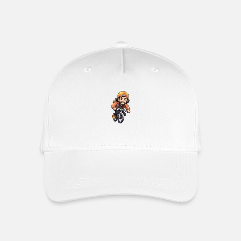 Design cycliste - Style Kawaii - Casquette de baseball bio Enfant - blanc
