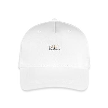 Geschwister - kleine Schwester Design - Kinder Bio Basecap - Weiß - Vorne