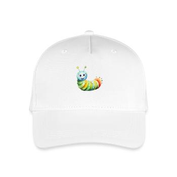 Raupenklasse Klassentier Raupe - Kinder Bio Basecap - Weiß - Vorne