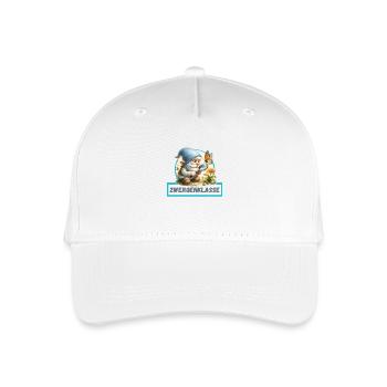 Zwerg und Schmetterling Zwergenklasse Design - Kinder Bio Basecap - Weiß - Vorne
