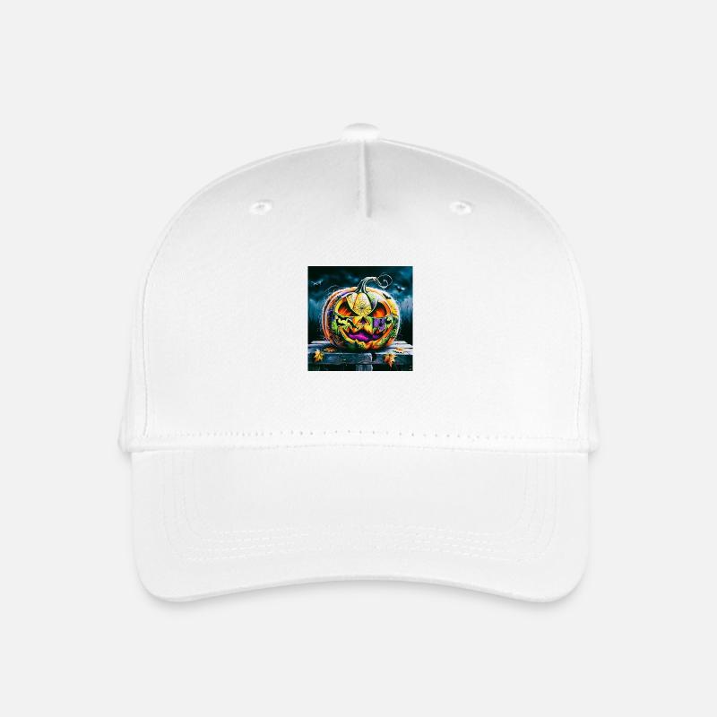 Halloween-Kürbis - Kinder Bio Basecap - Weiß