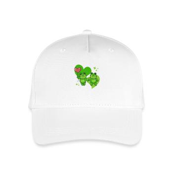 Verliebte Frösche - Kinder Bio Basecap - Weiß - Vorne
