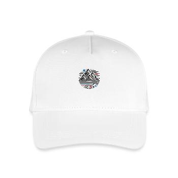 Mountains Abstract - Organic Kids’ Baseball Cap - white - Front