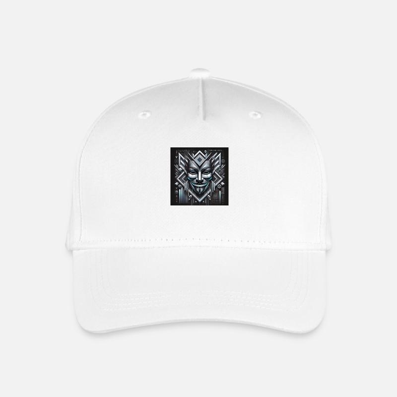 Anon Maske mit 3D Effekt - Kinder Bio Basecap - Weiß