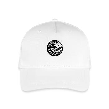 Earthverse Surfer Female Logo black - Organic Kids’ Baseball Cap - white - Front