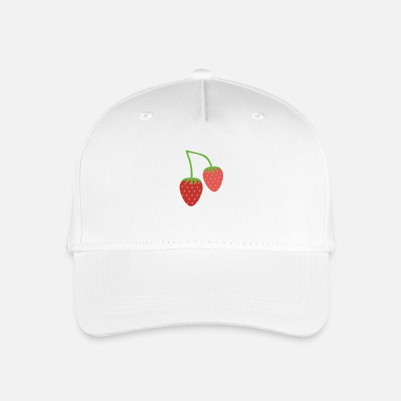 Erdbeeren - Kinder Bio Basecap - Weiß