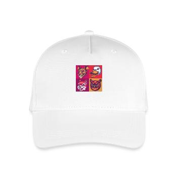 Smile Tiere maus ente eule squirrel Halloween - Kinder Bio Basecap - Weiß - Vorne