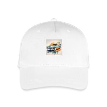 Classic Car Art with Watercolour Style - Organic Kids’ Baseball Cap - white - Front