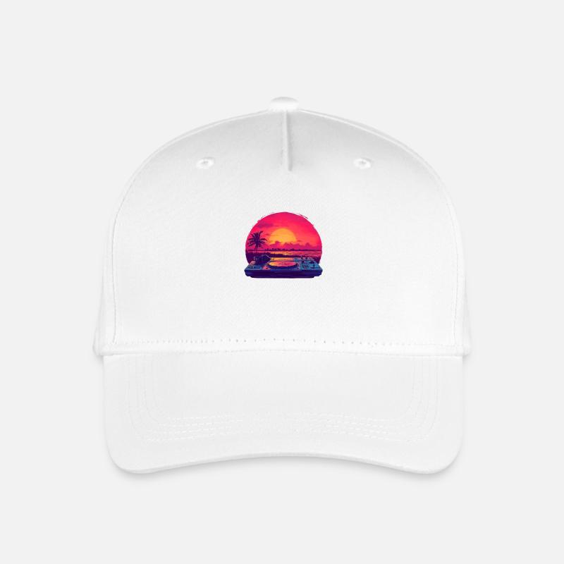 DJ am Strand - Kinder Bio Basecap - Weiß