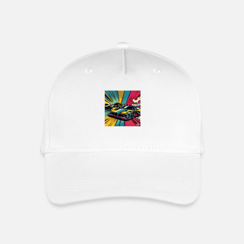 GT Fahrzeug Popart - Kinder Bio Basecap - Weiß