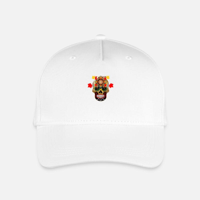 Schädel 9 - Kinder Bio Basecap - Weiß