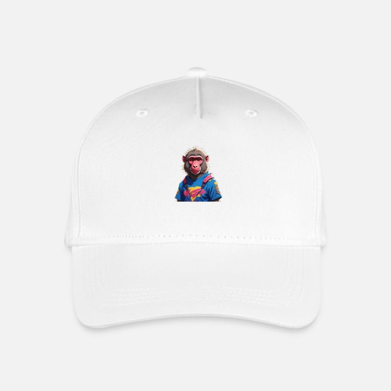 Pavian - Kinder Bio Basecap - Weiß