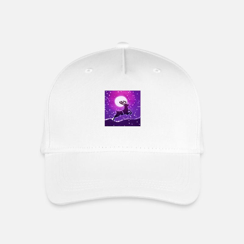 Galloping reindeer - Organic Kids’ Baseball Cap - white