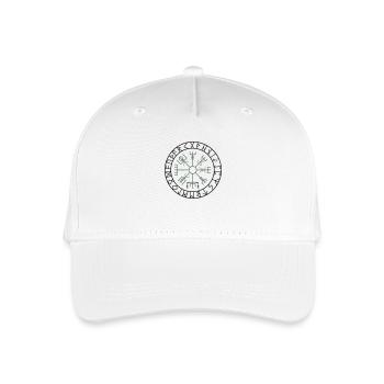 wikinger kompass - Kinder Bio Basecap - Weiß - Vorne