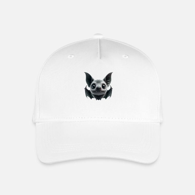 Fledermaus 1 - Kinder Bio Basecap - Weiß