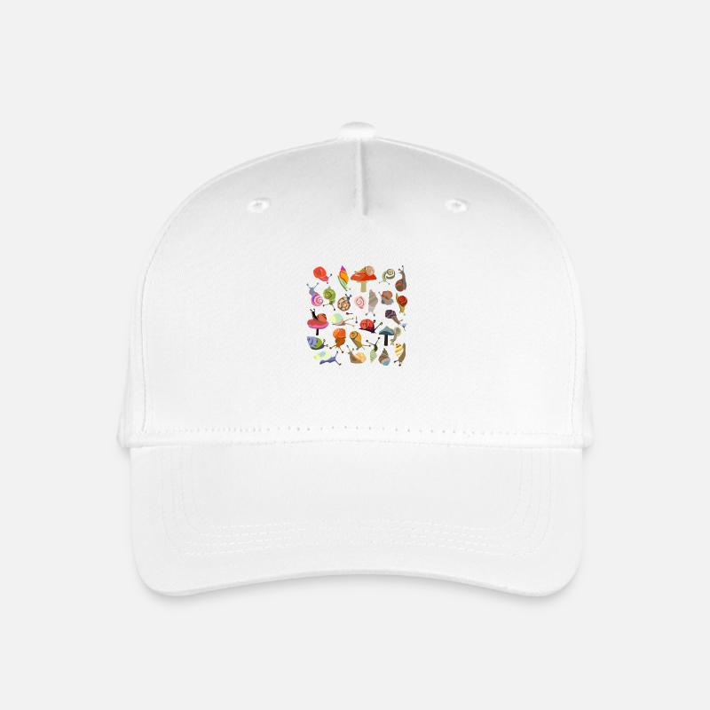 Schneckenstrauß transparent - Kinder Bio Basecap - Weiß