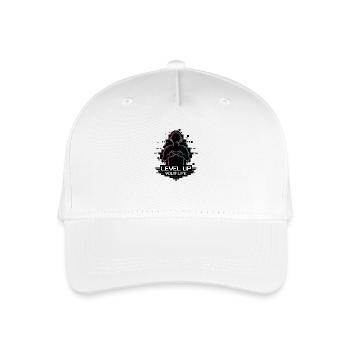 Level Up Your Life – Gamer-Silhouette - Kinder Bio Basecap - Weiß - Vorne