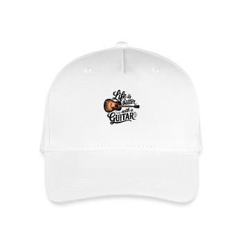 Life is Better with a Guitar – Acoustic Guitar - Organic Kids’ Baseball Cap - white - Front