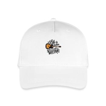 Life is Better with a Guitar – Acoustic Guitar - Organic Kids’ Baseball Cap - white - Front