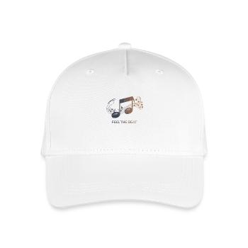 Feel the Beat – Abstract clef - Organic Kids’ Baseball Cap - white - Front