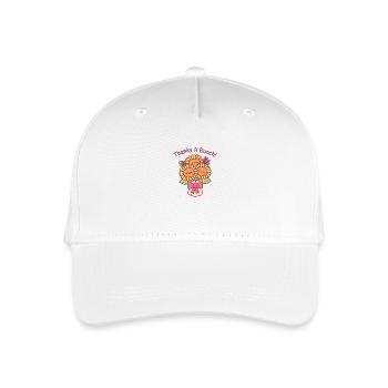 Süßer Sonnenblumenstrauß Dank eines Bündels Wortspiel - Kinder Bio Basecap - Weiß - Vorne