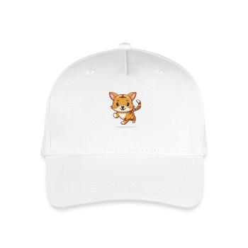 Tigerinchen – Der kleine Wildfang! - Kinder Bio Basecap - Weiß - Vorne