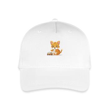 Tigerinchen – Der kleine Rennfahrer! - Kinder Bio Basecap - Weiß - Vorne