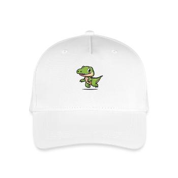 Düwex – Dein cooler Dino-Look - Kinder Bio Basecap - Weiß - Vorne