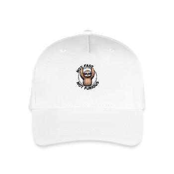 Sloth - not fast not furious 0043429 - Organic Kids’ Baseball Cap - white - Front