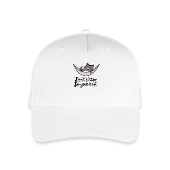 Chill Cat Hammock Vibes - Organic Kids’ Baseball Cap - white - Front