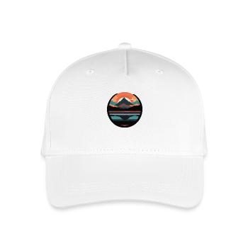 Mountains, nature, sunset - Organic Kids’ Baseball Cap - white - Front