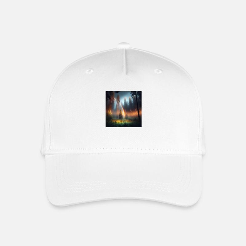 Regenbogen Wald - Kinder Bio Basecap - Weiß