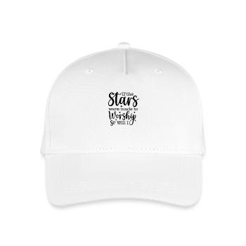 Wenn die Sterne dich anbeten, dann auch ich - Kinder Bio Basecap - Weiß - Vorne
