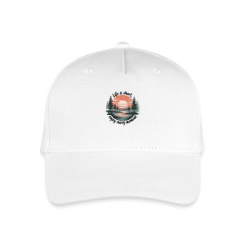 La vie est courte – profitez de chaque instant - Casquette de baseball bio Enfant - blanc - Devant