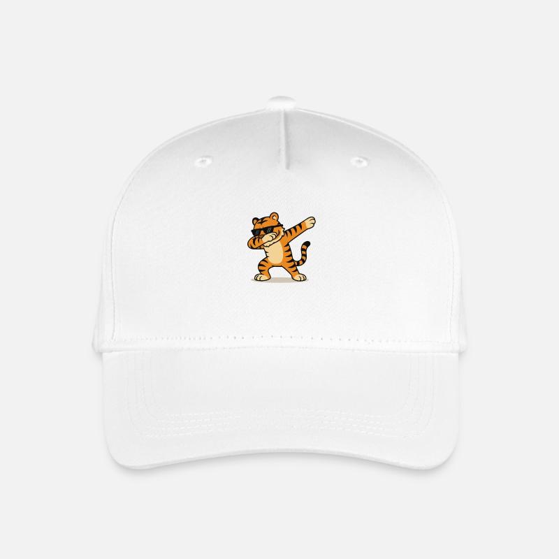 tiger dabbing - Kinder Bio Basecap - Weiß