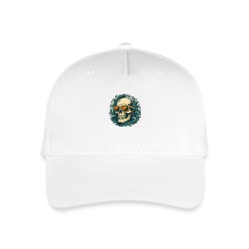 Wave Rider – Skull Vibes - Organic Kids’ Baseball Cap - white - Front
