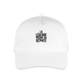 The legend retires - Organic Kids’ Baseball Cap - white - Front