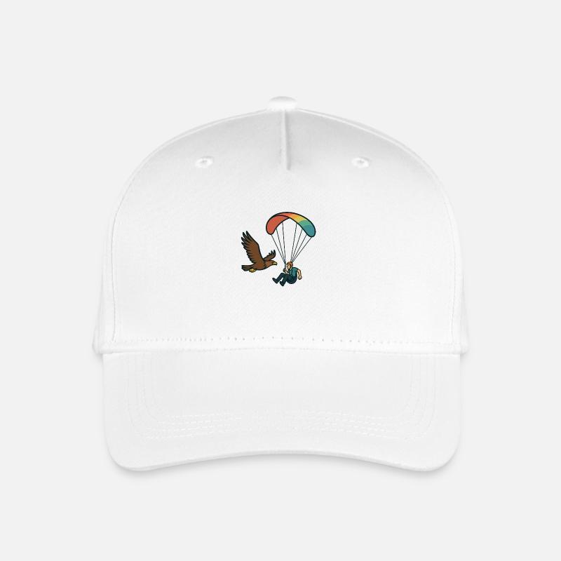 Paraglider und Adler - Kinder Bio Basecap - Weiß
