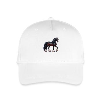 Cheval Pêcheur noir 2 - Casquette de baseball bio Enfant - blanc - Devant