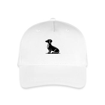 Simple Dog Motif Hunting Dog Silhouette - Organic Kids’ Baseball Cap - white - Front